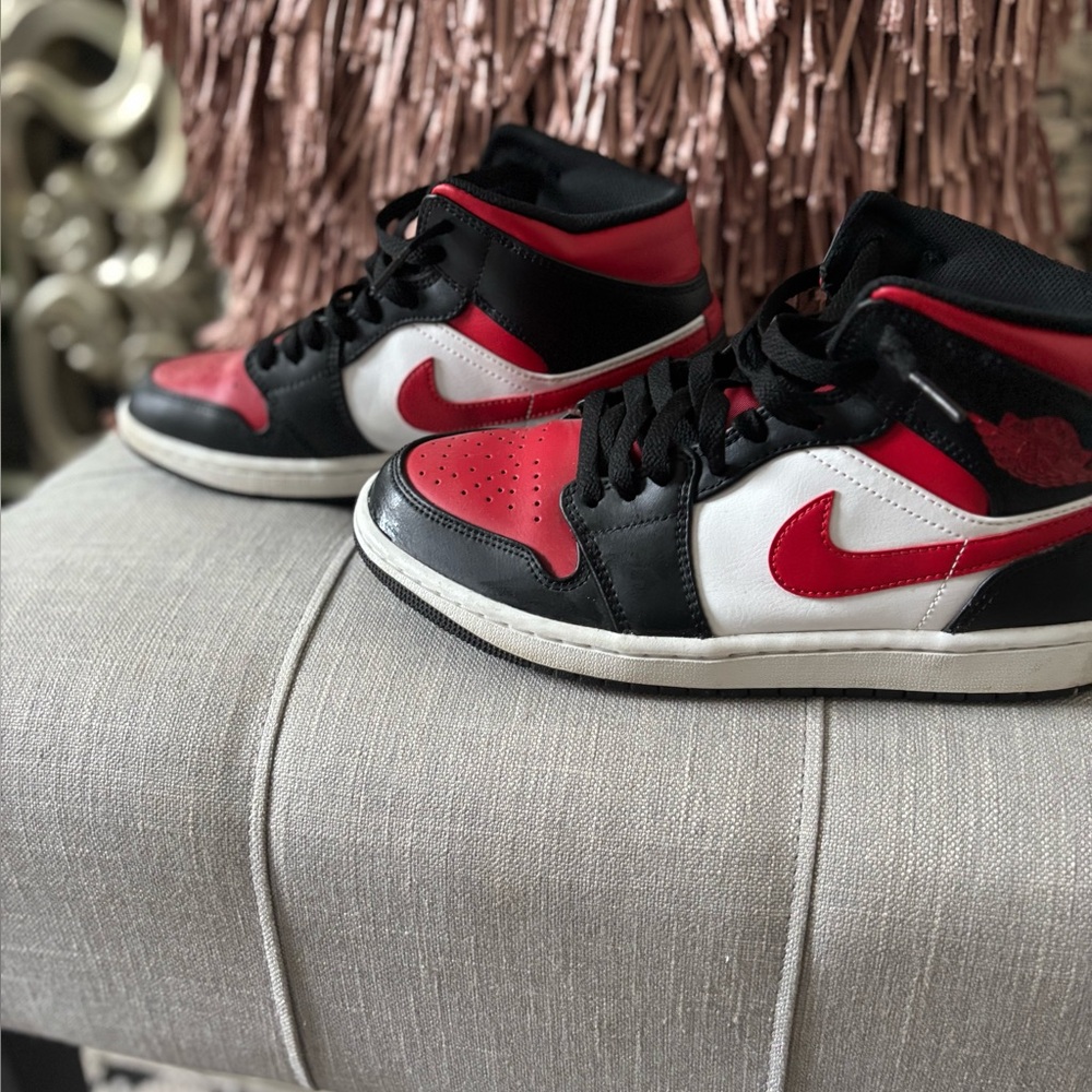 Air Jordan's Men's Size 8 Red, Black and White